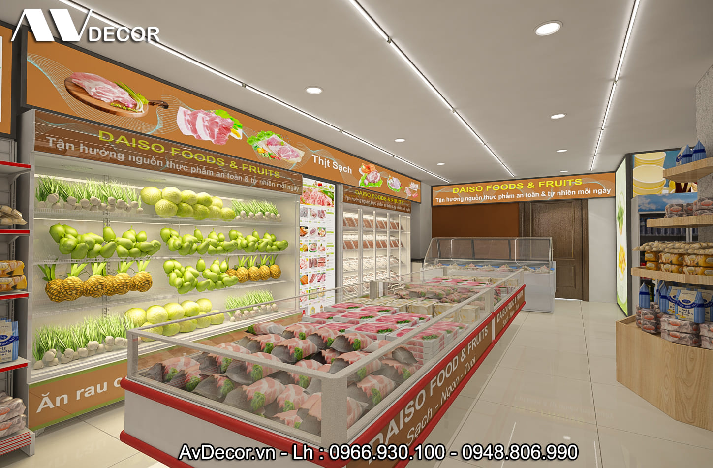 Thiết kế siêu thị tiện ích DAISO 160m2